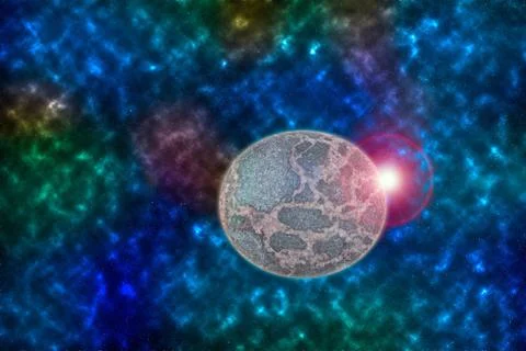 Cold Dead Planet Illustrazione stock