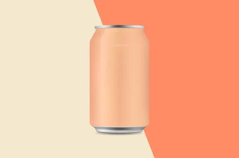 Cold Drink Can Realistic Mockup Illustration Shiny Beverage Beer Tin Stock Illustration