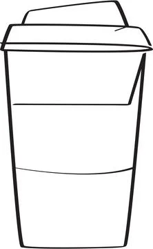 Cold Drink in Clear Plastic Takeaway Cup Illustration Stock Illustration