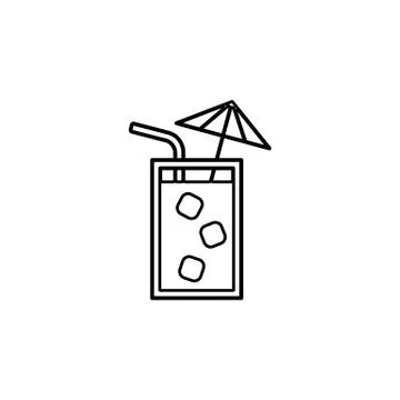Cold drink glyph icon. Simple outline vector of summer set for UI and UX, web Stockillustratie