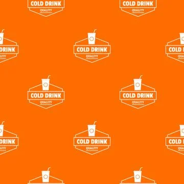 Cold drink pattern vector orange Stock Illustration
