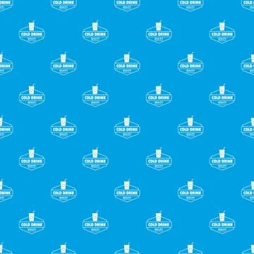 Cold drink pattern vector seamless blue Stock Illustration