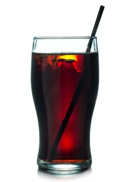 Cold drink with straw Stock Photos