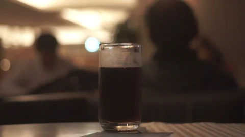 Cold Drink with Visitors Stock Footage 1048576