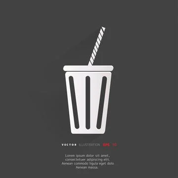 Cold drink web icon 库存插图