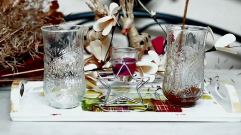 Cold drink wine glass background Stock Footage 38386479