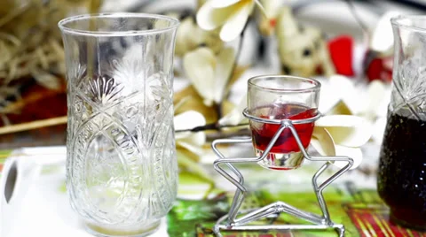 Cold drink wine glass background Stock Footage 38386636
