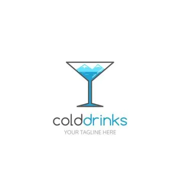 Cold drinks logo. Logo design for night club, bar or etc Ilustração Stock