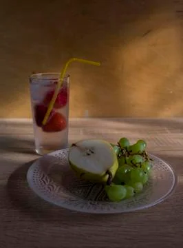 Cold drinks with strawberries 写真素材