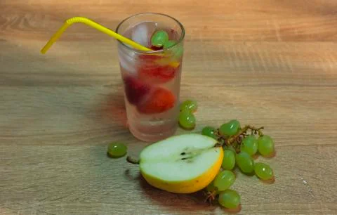 Cold drinks with strawberries 写真素材