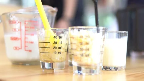 Cold durian milkshake Stock Footage 76664988