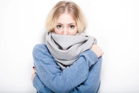 Cold eather beauty. Stock Photos