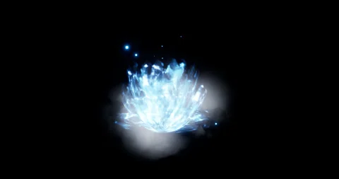 Cold energy aura effect on black background Stock Footage 317532126