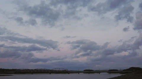 Cold Evening Cloud Timelapse, Siberia Video stock 50759382