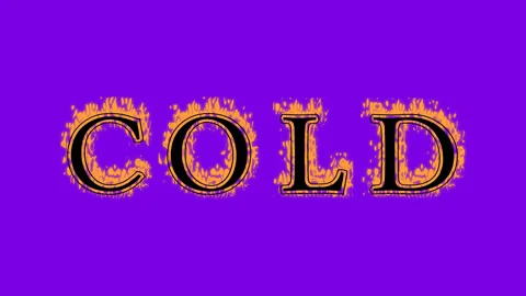 Cold fire text effect violet background Stock-Footage 136245410