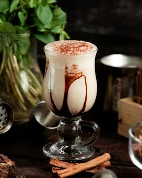 Cold frappe on the table Stock Photos