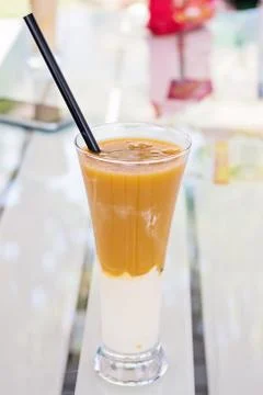 Cold fresh cocktail on the table Stock Photos