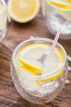 Cold fresh lemonade Stock Photos