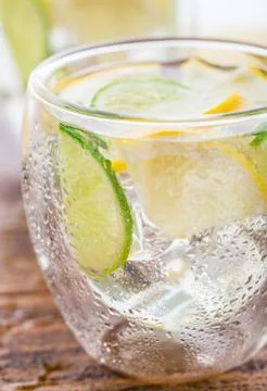 Cold fresh lemonade Stock Photos