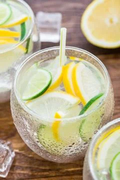 Cold fresh lemonade Stock Photos