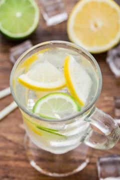 Cold fresh lemonade Stock Photos