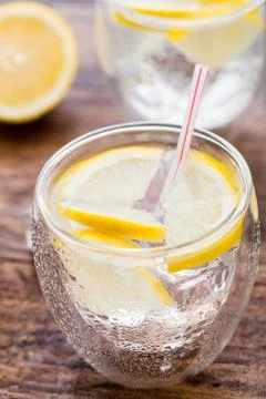 Cold fresh lemonade Stock Photos