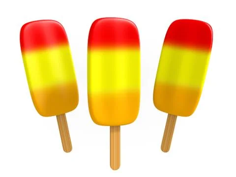Cold fruit popsicles with layers Stock Illustration
