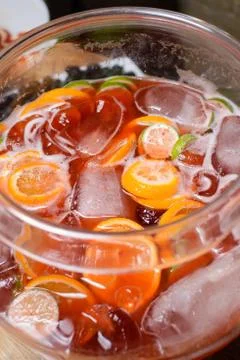Cold fruit punch Stock Photos