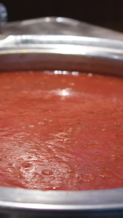 Cold gazpacho soup on white background Video stock 311925330