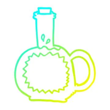 Cold gradient line drawing cartoon maple syrup Stock Illustration