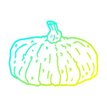 Cold gradient line drawing cartoon squash Stock-Illustration