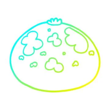 Cold gradient line drawing cartoon squash Stock-Illustration