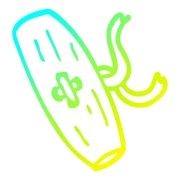 Cold gradient line drawing cartoon toggle Illustrazione stock