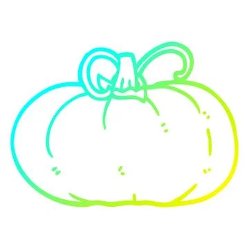 Cold gradient line drawing cartoon winter squash Stock-Illustration