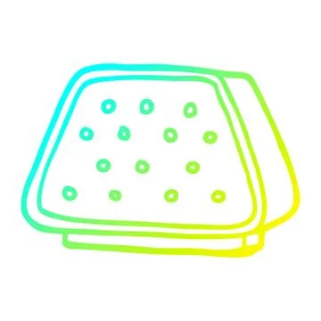 Cold gradient line drawing cartoon intercom Illustrazione stock