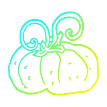 Cold gradient line drawing cartoon winter squash Stock-Illustration