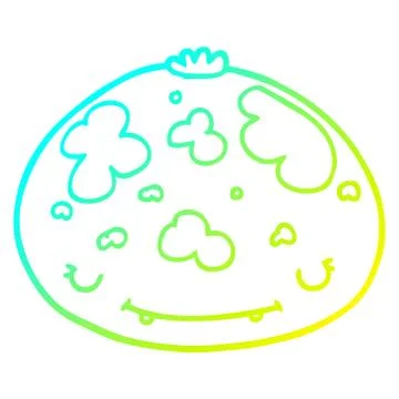 Cold gradient line drawing cartoon squash Stock-Illustration