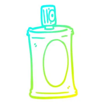 Cold gradient line drawing cartoon spray can Ilustración de archivo