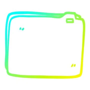 Cold gradient line drawing cartoon business documents Stock Illustration