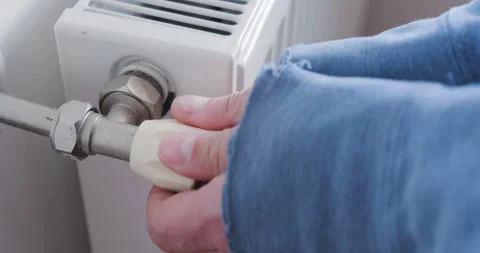 Cold hands check radiator temperature and turn knob left, to the max. Stock Footage 232623432