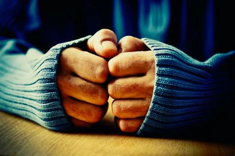 Cold hands Stock Photos