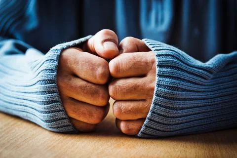 Cold hands Stock Photos