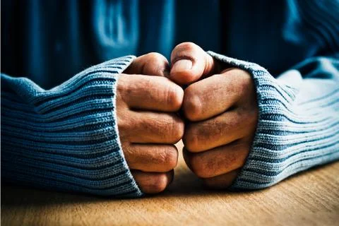 Cold hands Stock Photos