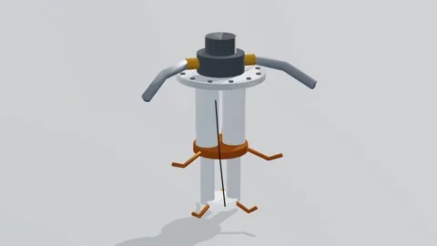 Cold head cryo 3d loop white background 3D animation seamless loop 스톡 동영상 341848962