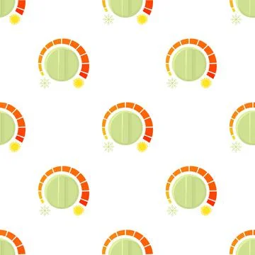 Cold heat regulator pattern seamless vector Stock Illustration