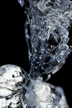 Cold ice in closeup Photos