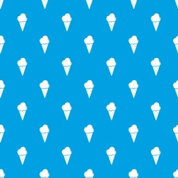 Cold ice cream pattern vector seamless blue Illustrazione stock