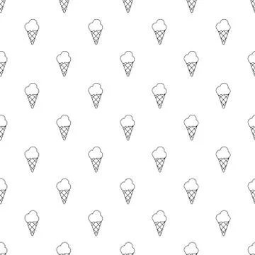 Cold ice cream pattern vector seamless Illustrazione stock