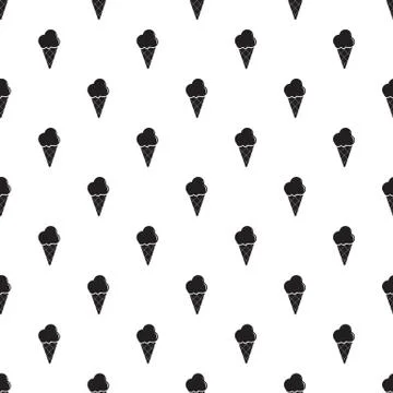 Cold ice cream pattern vector seamless Stock Illustration