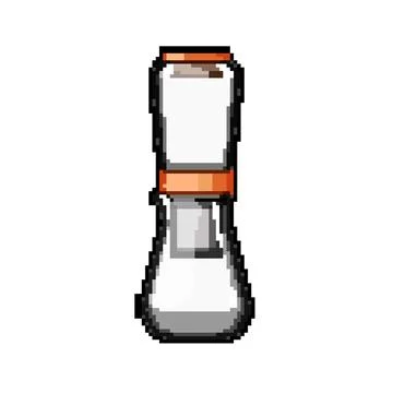 Cold ice drip coffee pixel art vector illustration Stock Illustration